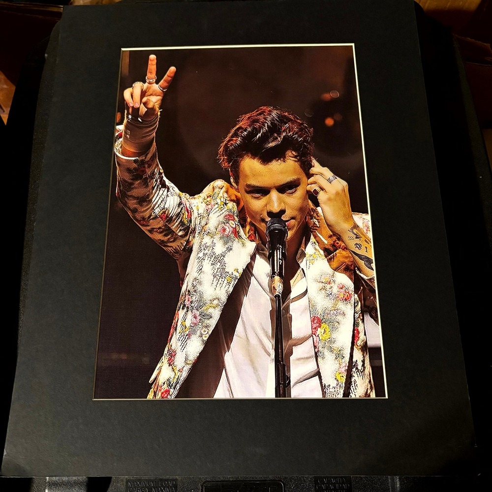 Harry Styles Vibrant Floral Jacket Photo Print with Matte 16x20
